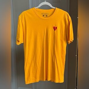 Riot Society Golden Tee with Red Heart